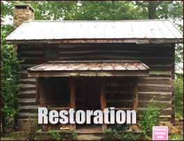 Historic Log Cabin Restoration  Providence, North Carolina